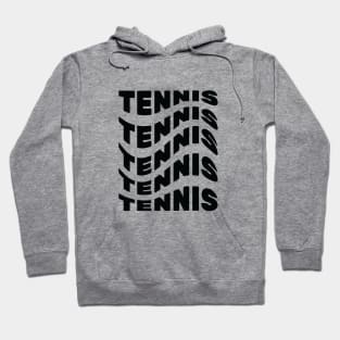 Tennis, Word Repeat, Wave Style Hoodie